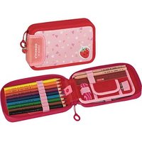 BRUNNEN Federmäppchen befüllt s'maepp Fruity Love rosa/rot 16-teilig, 20,0 x 4,5 cm von BRUNNEN