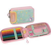 BRUNNEN Federmäppchen befüllt s'maepp Sweet Unicorn pastell-rosa/grün 16-teilig, 20,0 x 4,5 cm von BRUNNEN