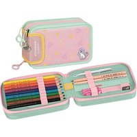 BRUNNEN Federmäppchen befüllt s'maepp Sweet Unicorn pastell-rosa/grün 33-teilig, 20,0 x 7,5 cm von BRUNNEN