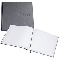 BRUNNEN Gästebuch Metallico quadratisch blanko, silbergrau Hardcover 200 Seiten von BRUNNEN