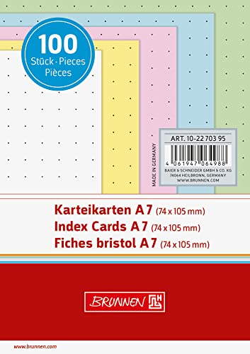BRUNNEN Karteikarten A7 dotted von BRUNNEN