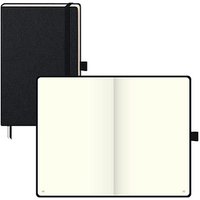 BRUNNEN Notizbuch KOMPAGNON ca. DIN A5 blanko, schwarz Hardcover 192, davon 16 zum Heraustrennen Seiten von BRUNNEN