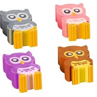 BRUNNEN Radiergummi Eule farbsortiert, 1 St. von BRUNNEN