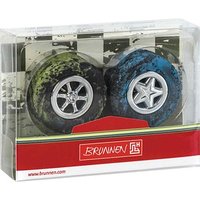 BRUNNEN Radiergummi Fast Wheels schwarz/grün, schwarz/blau, 2 St. von BRUNNEN