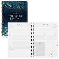 BRUNNEN Schülerkalender Ocean 2026/2027 mehrfarbig: blau, gold, 1 St. von BRUNNEN