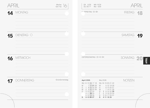 BRUNNEN Wochen-Ersatzkalendarium Mod. 723 2026 | 76×112 mm von BRUNNEN