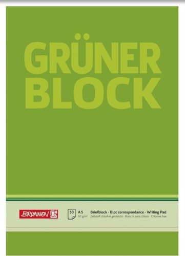 Brunnen 10 x Briefblock Der grüne Block A5 60g/qm blanko 50 Blatt Brunnen 10 x Briefblock Der grüne Block A5 60g/qm blanko 50 Blatt von BRUNNEN