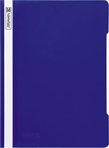 Brunnen 102011030 Schnellhefter (A4, aus PVC, glasklares Deckblatt) blau von BRUNNEN