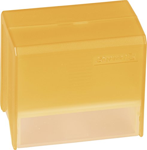Brunnen 102058243 Karteikasten / Karteibox (Styrolux, A8, gefüllt mit 100 linierten Karteikarten und A-Z Register) orange von BRUNNEN