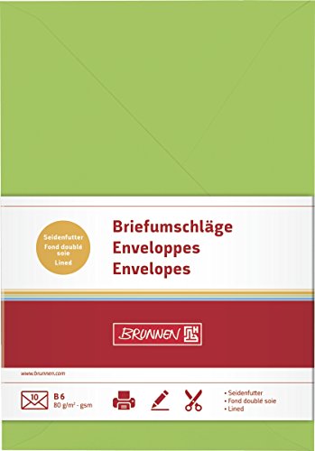 Brunnen 105125650 Briefumschlag Universalpapier, B6, hellgrün von BRUNNEN
