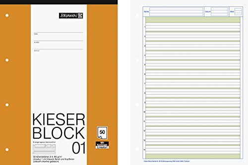 Brunnen Kieserblock | verschiedene Lineaturen und Verpackungseinheiten zur Auswahl (1, Lineatur 01 (liniert)) von BRUNNEN
