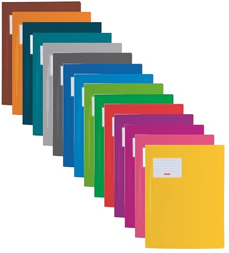 Brunnen Schnellhefter FACT!pp (A4, aus transluzentem PP, mit Namensschild, mit Einstecktasche innen) (12 Farben) (A4, 15 Farben sortiert, 10er Set) von BRUNNEN