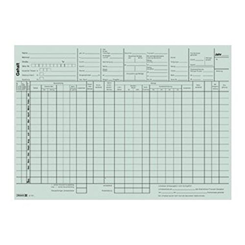 Gehaltskarte A4, Kartenformat A4 quer, Packungsmenge 100, grün Gehaltskarte A4, Kartenformat A4 quer, Packungsmenge 100, grün von BRUNNEN
