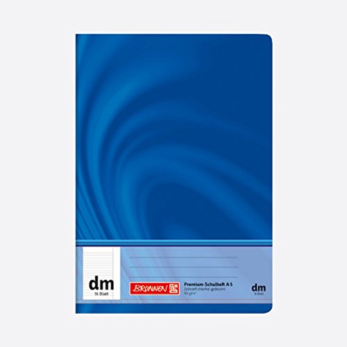 Heft A5 Lin.dm 16Bl.liniert/Rand Prem von BRUNNEN