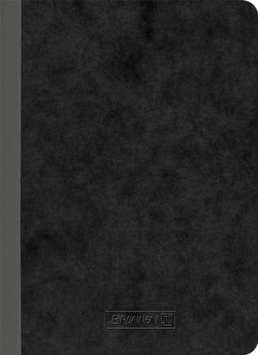 Notizbuch Kladde Premium FACT!plus, A6, 96 Blatt / 192 Seiten, liniert, schwarz von BRUNNEN