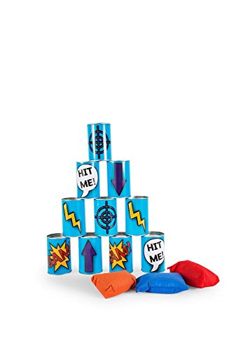 BS Toys Dosenwerfen Kinder - Spielzeug für Draußen - Outdoor Spielzeug ab 3 jahre - Wurfspiel für Kinder - Kinderspiele mit 10 Blau Blechdosen und 3 Wurfsäcke - Einheitsgröße BS Toys Dosenwerfen Kinder - Spielzeug für Draußen - Outdoor Spielzeug ab 3 jahre - Wurfspiel für Kinder - Kinderspiele mit 10 Blau Blechdosen und 3 Wurfsäcke - Einheitsgröße von BS Toys -