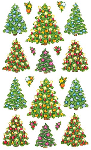bsb Sticker Aufkleber Weihnachten Geschmückte Tannen von bsb