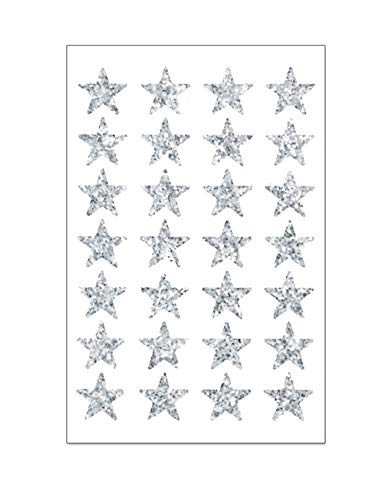 bsb Sticker Weihnachten mit Stern-Motiv - Sticker Sterne in 8,4 x 16,7 cm - kleine Aufkleber - selbstklebende Stern Sticker - kleine Sticker - Sterne Aufkleber Weihnachten - Deko Sterne von bsb