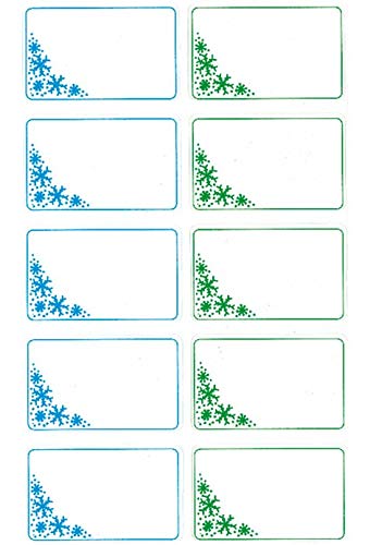 bsb Etiketten Tiefkühletiketten zum Selbstbeschriften blau und grün mit Rahmen von bsb