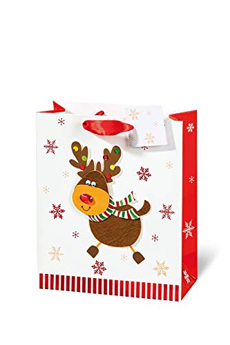 bsb Geschenktasche Geschenktüte Papiertüte Papiertasche Weihnachten "Kleiner Elch" Buch-Format von bsb