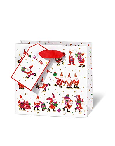 bsb Geschenktasche Geschenktüte Papiertüte Papiertasche Weihnachten "Santas" CD-Format von bsb