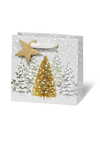bsb Geschenktasche Geschenktüte Papiertüte Papiertasche Weihnachten "White Silence" CD-Format von bsb