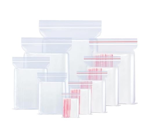 100-Pack-transparenter PE-Reißverschluss geschlossener wiederverschließbarer Polybag, Food Grade PE Material Zip Schließen wiederverschließbare Taschen für feuchtigkeitsbeständiges Verpacken,16x24 cm 100-Pack-transparenter PE-Reißverschluss geschlossener wiederverschließbarer Polybag, Food Grade PE Material Zip Schließen wiederverschließbare Taschen für feuchtigkeitsbeständiges Verpacken,16x24 cm von BSC WISSEN DE