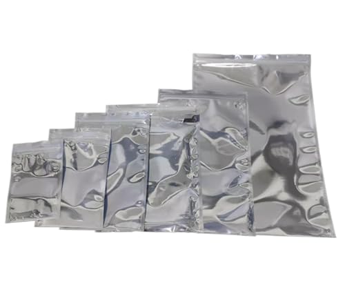 Pyeongbok VCI wiederverschließbare Polybeutel, VCI Rostschutz, Reißverschlussbeutel für rostfreie, feuchtigkeitsbeständige Verpackung, Metallschutz, rostfrei, 500 x 500 mm (Silber, 30 x 30 cm (15 von BSC WISSEN DE