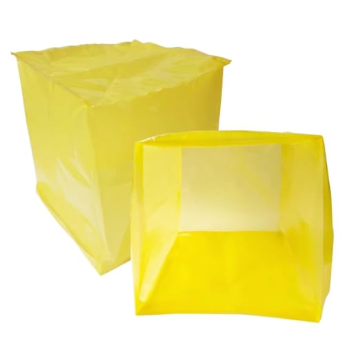 VCI wiederverschließbare Polybeutel, 100 Stück, VCI Rostschutz, Reißverschlussbeutel für rostfreie, feuchtigkeitsbeständige Verpackung, Metallschutz, rostfrei, 500 x 500 mm (Gelb, 300 x 300 x 0,1 mm) von BSC WISSEN DE
