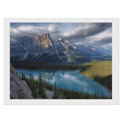 BSCKKDMN Banff National Park Diamond Painting Kits für Erwachsene Diamond Art Kit für Anfänger 5D DIY Full Square Diamond Art Craft Kits für Erwachsene für Home Wall Decor BSCKKDMN Banff National Park Diamond Painting Kits für Erwachsene Diamond Art Kit für Anfänger 5D DIY Full Square Diamond Art Craft Kits für Erwachsene für Home Wall Decor von BSCKKDMN