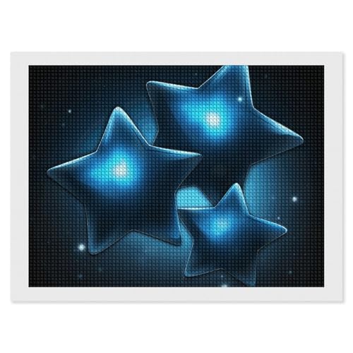 BSCKKDMN Blue Stars Diamond Painting Kits für Erwachsene, Diamantkunst-Set für Anfänger, 5D DIY Full Square Diamond Art Craft Kits für Erwachsene für Home Wall Decor BSCKKDMN Blue Stars Diamond Painting Kits für Erwachsene, Diamantkunst-Set für Anfänger, 5D DIY Full Square Diamond Art Craft Kits für Erwachsene für Home Wall Decor von BSCKKDMN