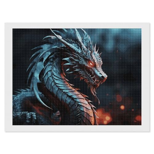 BSCKKDMN Dragon Diamond Painting Kits für Erwachsene, Diamant-Kunst-Kit für Anfänger, 5D DIY Vollquadratisches Diamant-Kunst-Bastelset für Erwachsene für Home Wall Decor BSCKKDMN Dragon Diamond Painting Kits für Erwachsene, Diamant-Kunst-Kit für Anfänger, 5D DIY Vollquadratisches Diamant-Kunst-Bastelset für Erwachsene für Home Wall Decor von BSCKKDMN