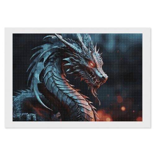 BSCKKDMN Dragon Diamond Painting Kits für Erwachsene, Diamant-Kunst-Kit für Anfänger, 5D DIY Vollquadratisches Diamant-Kunst-Bastelset für Erwachsene für Home Wall Decor BSCKKDMN Dragon Diamond Painting Kits für Erwachsene, Diamant-Kunst-Kit für Anfänger, 5D DIY Vollquadratisches Diamant-Kunst-Bastelset für Erwachsene für Home Wall Decor von BSCKKDMN