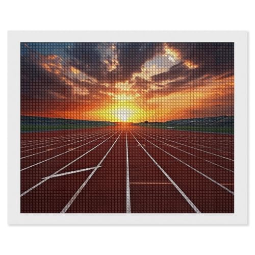 BSCKKDMN Dusk Running Track Diamond Painting Kits für Erwachsene Diamond Art Kit für Anfänger 5D DIY Full Square Diamond Art Craft Kits für Erwachsene für Home Wall Decor BSCKKDMN Dusk Running Track Diamond Painting Kits für Erwachsene Diamond Art Kit für Anfänger 5D DIY Full Square Diamond Art Craft Kits für Erwachsene für Home Wall Decor von BSCKKDMN