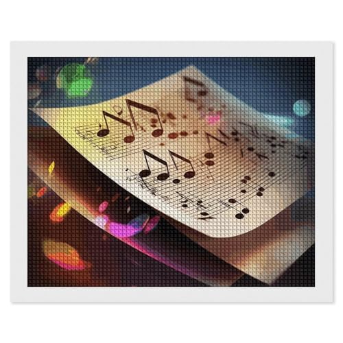 BSCKKDMN Floating Notes Diamond Painting Kits für Erwachsene Diamond Art Kit für Anfänger 5D DIY Full Square Diamond Art Craft Kits für Erwachsene für Home Wall Decor BSCKKDMN Floating Notes Diamond Painting Kits für Erwachsene Diamond Art Kit für Anfänger 5D DIY Full Square Diamond Art Craft Kits für Erwachsene für Home Wall Decor von BSCKKDMN