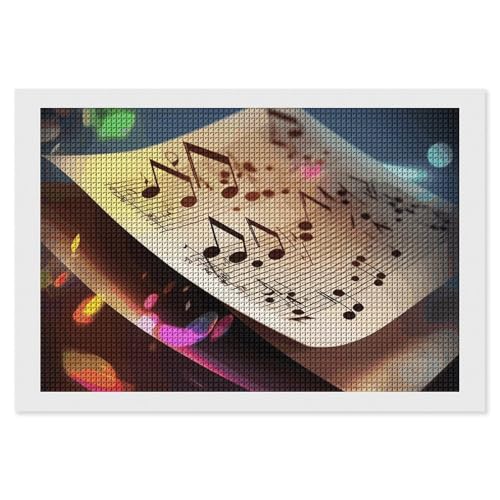 BSCKKDMN Floating Notes Diamond Painting Kits für Erwachsene Diamond Art Kit für Anfänger 5D DIY Full Square Diamond Art Craft Kits für Erwachsene für Home Wall Decor BSCKKDMN Floating Notes Diamond Painting Kits für Erwachsene Diamond Art Kit für Anfänger 5D DIY Full Square Diamond Art Craft Kits für Erwachsene für Home Wall Decor von BSCKKDMN