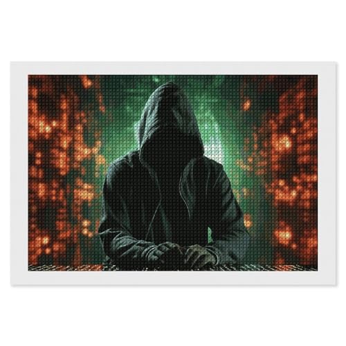 BSCKKDMN Hacker Attack Diamond Painting Kits für Erwachsene Diamond Art Kit für Anfänger 5D DIY Full Square Diamond Art Craft Kits für Erwachsene für Home Wall Decor BSCKKDMN Hacker Attack Diamond Painting Kits für Erwachsene Diamond Art Kit für Anfänger 5D DIY Full Square Diamond Art Craft Kits für Erwachsene für Home Wall Decor von BSCKKDMN