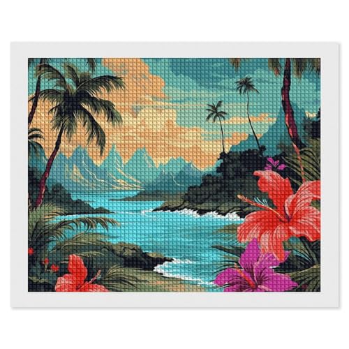 BSCKKDMN Hello Hawaii Diamond Painting Kits für Erwachsene Diamond Art Kit für Anfänger 5D DIY Full Square Diamond Art Craft Kits für Erwachsene für Home Wall Decor BSCKKDMN Hello Hawaii Diamond Painting Kits für Erwachsene Diamond Art Kit für Anfänger 5D DIY Full Square Diamond Art Craft Kits für Erwachsene für Home Wall Decor von BSCKKDMN