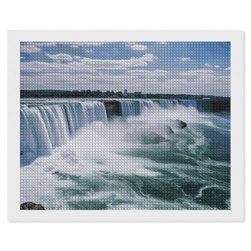 BSCKKDMN Niagara Falls Diamond Painting Kits für Erwachsene, Diamond Art Kit für Anfänger, 5D DIY Full Square Diamond Art Craft Kits für Erwachsene für Home Wall Decor BSCKKDMN Niagara Falls Diamond Painting Kits für Erwachsene, Diamond Art Kit für Anfänger, 5D DIY Full Square Diamond Art Craft Kits für Erwachsene für Home Wall Decor von BSCKKDMN