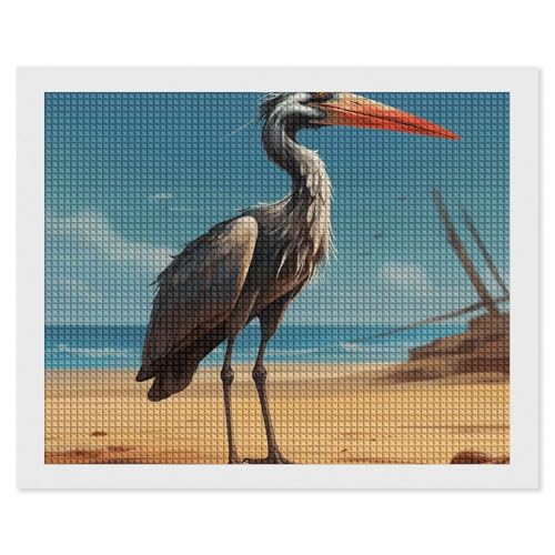 BSCKKDMN On The Beach Diamond Painting Kits for Adults Diamond Art Kit for Beginner 5D DIY Full Square Diamond Art Craft Kits for Adults for Home Wall Decor von BSCKKDMN