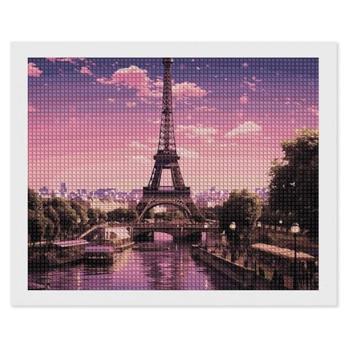 BSCKKDMN Paris Diamond Painting Kits für Erwachsene, Diamant-Kunst-Kit für Anfänger, 5D DIY Vollquadratisches Diamant-Kunst-Bastelset für Erwachsene für Home Wall Decor von BSCKKDMN