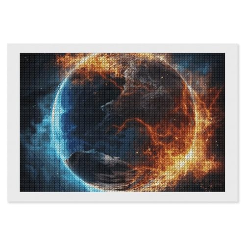 BSCKKDMN Planet Ice and Fire Diamond Painting Kits for Adults Diamond Art Kit for Beginner 5D DIY Full Square Diamond Art Craft Kits for Adults for Home Wall Decor BSCKKDMN Planet Ice and Fire Diamond Painting Kits for Adults Diamond Art Kit for Beginner 5D DIY Full Square Diamond Art Craft Kits for Adults for Home Wall Decor von BSCKKDMN