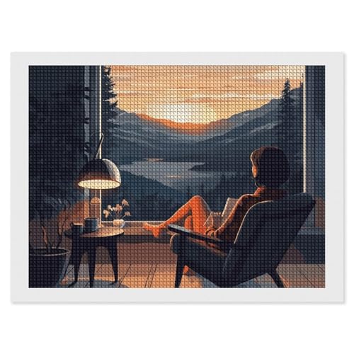 BSCKKDMN Relax and Read Diamond Painting Kits for Adults Diamond Art Kit for Beginner 5D DIY Full Square Diamond Art Craft Kits for Adults for Home Wall Decor BSCKKDMN Relax and Read Diamond Painting Kits for Adults Diamond Art Kit for Beginner 5D DIY Full Square Diamond Art Craft Kits for Adults for Home Wall Decor von BSCKKDMN