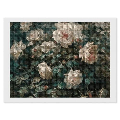 BSCKKDMN Roses Print Diamond Painting Kits für Erwachsene Diamond Art Kit für Anfänger 5D DIY Full Square Diamond Art Craft Kits für Erwachsene für Home Wall Decor BSCKKDMN Roses Print Diamond Painting Kits für Erwachsene Diamond Art Kit für Anfänger 5D DIY Full Square Diamond Art Craft Kits für Erwachsene für Home Wall Decor von BSCKKDMN