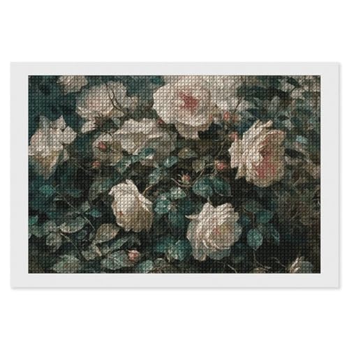 BSCKKDMN Roses Print Diamond Painting Kits für Erwachsene Diamond Art Kit für Anfänger 5D DIY Full Square Diamond Art Craft Kits für Erwachsene für Home Wall Decor BSCKKDMN Roses Print Diamond Painting Kits für Erwachsene Diamond Art Kit für Anfänger 5D DIY Full Square Diamond Art Craft Kits für Erwachsene für Home Wall Decor von BSCKKDMN