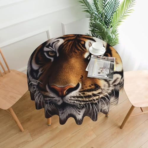 BSCKKDMN Runde Tischdecke, 152,4 cm, Bengalischer Tiger, schmutzabweisend, waschbar, knitterfrei, abwischbar, moderne Bauernhaus-Dekorationen für Party, Picknick, Zuhause, Küche BSCKKDMN Runde Tischdecke, 152,4 cm, Bengalischer Tiger, schmutzabweisend, waschbar, knitterfrei, abwischbar, moderne Bauernhaus-Dekorationen für Party, Picknick, Zuhause, Küche von BSCKKDMN