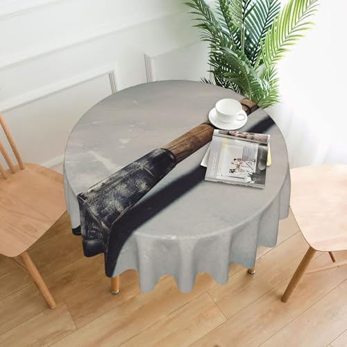 BSCKKDMN Runde Tischdecke, 152,4 cm, Hockeyschläger-Tischdecken, schmutzabweisend, waschbar, knitterfrei, abwischbar, moderne Bauernhaus-Dekorationen für Party, Picknick, Zuhause, Küche BSCKKDMN Runde Tischdecke, 152,4 cm, Hockeyschläger-Tischdecken, schmutzabweisend, waschbar, knitterfrei, abwischbar, moderne Bauernhaus-Dekorationen für Party, Picknick, Zuhause, Küche von BSCKKDMN