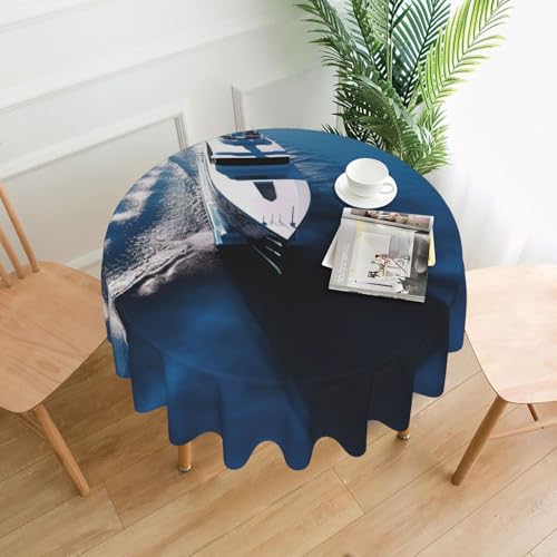 BSCKKDMN Runde Tischdecke, 152,4 cm, Yacht-Tischdecken, schmutzabweisend, waschbar, knitterfrei, abwischbar, moderne Bauernhaus-Dekorationen für Party, Picknick, Zuhause, Küche BSCKKDMN Runde Tischdecke, 152,4 cm, Yacht-Tischdecken, schmutzabweisend, waschbar, knitterfrei, abwischbar, moderne Bauernhaus-Dekorationen für Party, Picknick, Zuhause, Küche von BSCKKDMN
