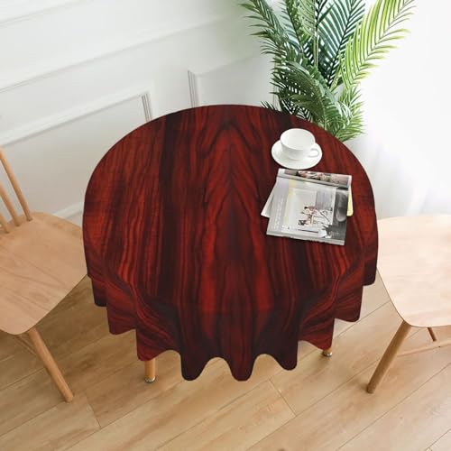 BSCKKDMN Runde Tischdecke, 152,4 cm, rote Holz-Tischdecken, schmutzabweisend, waschbar, knitterfrei, abwischbar, moderne Bauernhaus-Dekorationen für Party, Picknick, Zuhause, Küche BSCKKDMN Runde Tischdecke, 152,4 cm, rote Holz-Tischdecken, schmutzabweisend, waschbar, knitterfrei, abwischbar, moderne Bauernhaus-Dekorationen für Party, Picknick, Zuhause, Küche von BSCKKDMN