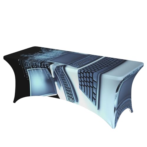 BSCKKDMN Spandex-Tischdecken, dehnbar, knitterfrei, waschbar, universal, rechteckig, für Geburtstagsparty, Hochzeit, Bankett, Computer und Internet, 1,8 m BSCKKDMN Spandex-Tischdecken, dehnbar, knitterfrei, waschbar, universal, rechteckig, für Geburtstagsparty, Hochzeit, Bankett, Computer und Internet, 1,8 m von BSCKKDMN